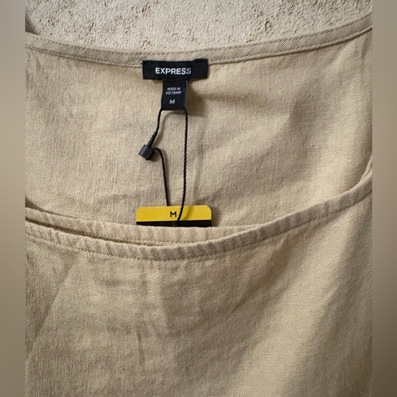 Express Linen Blend Square Neck Top - Picture 6 of 7